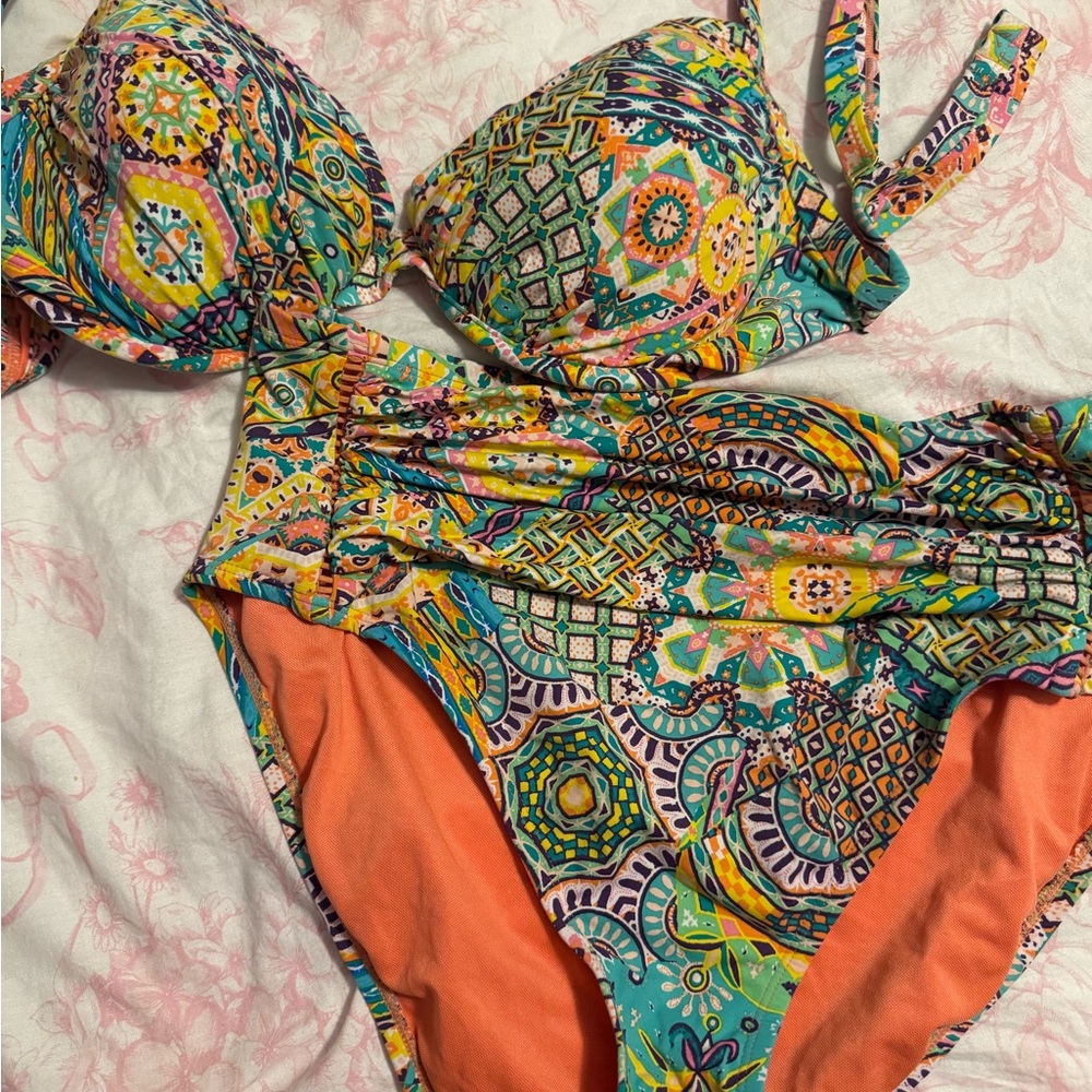 Bleu Beattie  Patterned Bikini Set